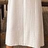 Sommer Baumwollkleid für Damen Langarm V-Ausschnitt Fließendes Langes Kleid Lässig Strandurlaub A-Linie Sommerkleid