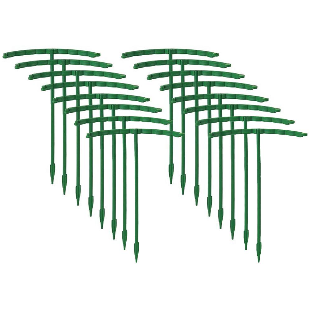 16PCS Plastic Plant Support Pile Stand Plant Support Pile for Flowers Greenhouses Arrangement Fixing Rod Holder Garden Tools