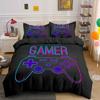 Gamepad Comforter Cover Bedding Set Teens Video Duvet Cover for Youth Kids Boys Modern Controller Bedspread Queen/King Size