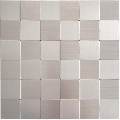 Metal Tile Sticker Metalmo DIY Wallpaper Decoration Perfect for Remodeling and Toilets 4 [Dream Sticker] Kitchens, Washrooms, (MB-02 Silver, Pieces)