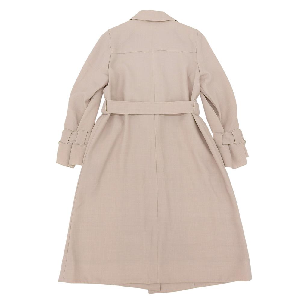 FOXEY BOUTIQUE Excellent Condition Belted Single-breasted Coat, Women's, Mocha and Ivory, Size 38, 37910 Coat 38 Mocha/IvoryUsed