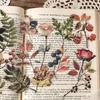 Plant Leaf Flower Themed Sticker Adheisve PET Sticker for Scrapbooking Journal Planner Phone Case Photo Album