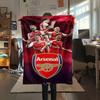 Coperta a Flanella con Stampa Arsenal Football Club, Alta qualità, Confortevole per Tutte le Stagioni, Arredamento per la Casa, Calore e Comfort