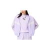 Li Ning Sports Trend Series Loose Color Block Ice Silk Quick Dry Hooded Jacket Women Jacket Purple AFDS310-3