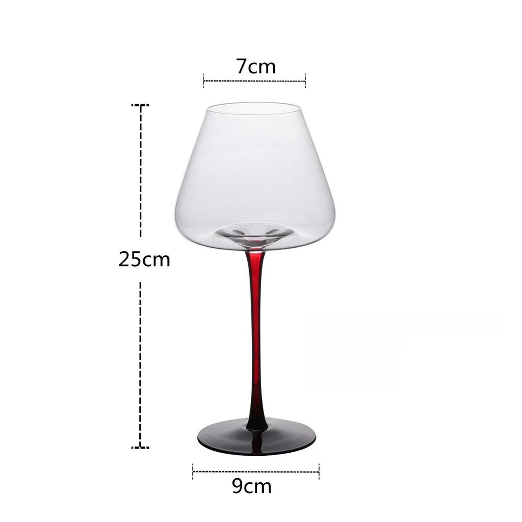 Large Capacity Red Wine Glasses High Wine Glass Set Home High Value Crystal Glass Burgundy Wine Glass High Bar Barware