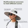 1PCS Sun Protection Hat Men's Summer Sun Hat Outdoor Fishing Hat Big Brim Climbing Bucket Hat UV Protection Sun Hat