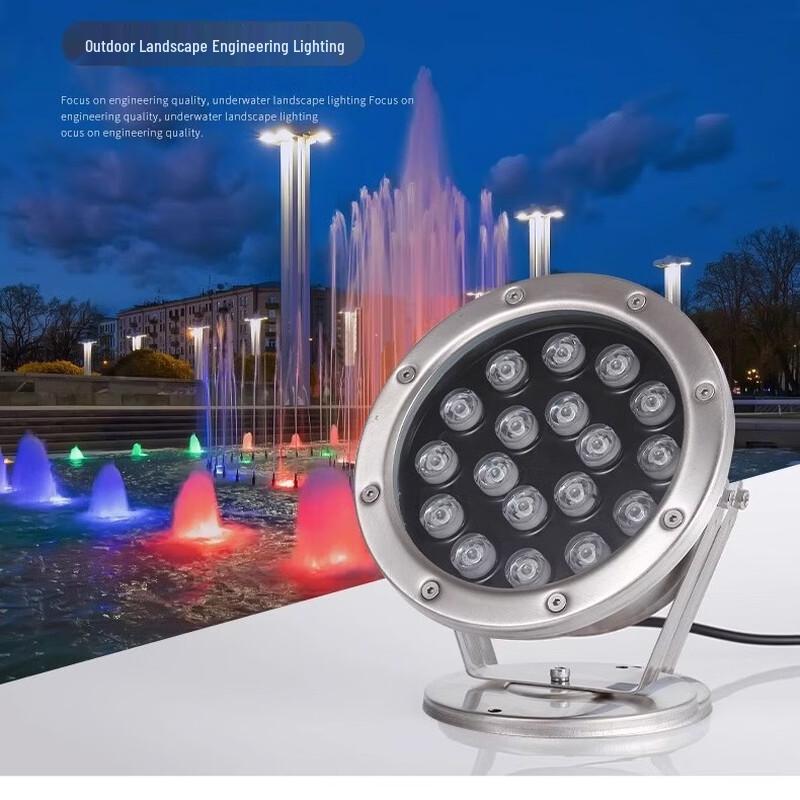 Purple 36W Stainless Steel Underwater Pond Light