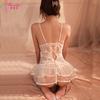 Sexy lingerie small breasts big sexy lace cross strap suspender short skirt passion bed free pajamas war robe