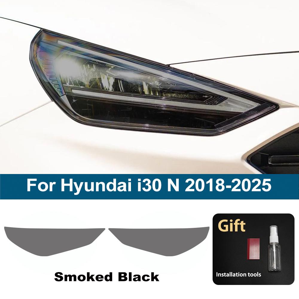 

Custom Fit TPU PPF for Hyundai i30 N 2018-2025 High Gloss Smoke Black Pre Cut Headlight Protective Film Anti-Scratch Vinyl Wrap For i30 N 18-25 SMK