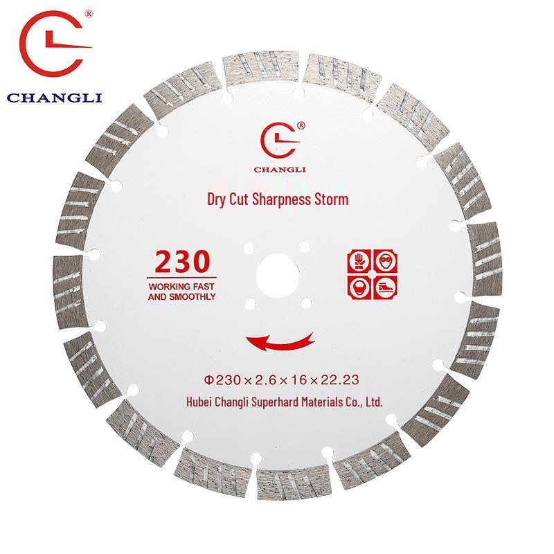Storm Diamond Cutting Blade: Dry, Irregular Shape, Sizes 190/230/250 for Stone Engraving & Grinding