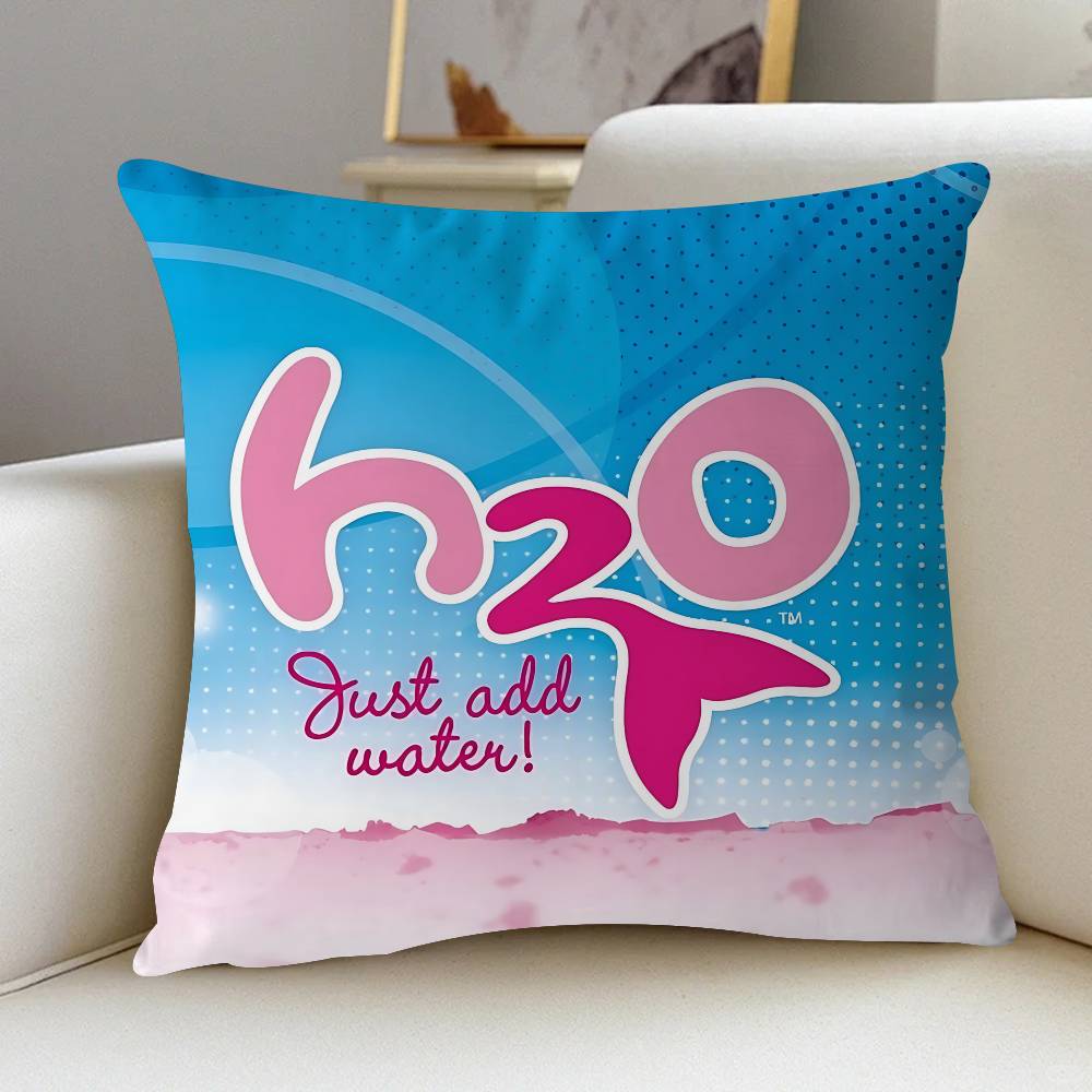 H2O-Просто добавь воды Дизайн наволочки Подушка Чехол для подушки Декор Праздничный декор 12x12Inch