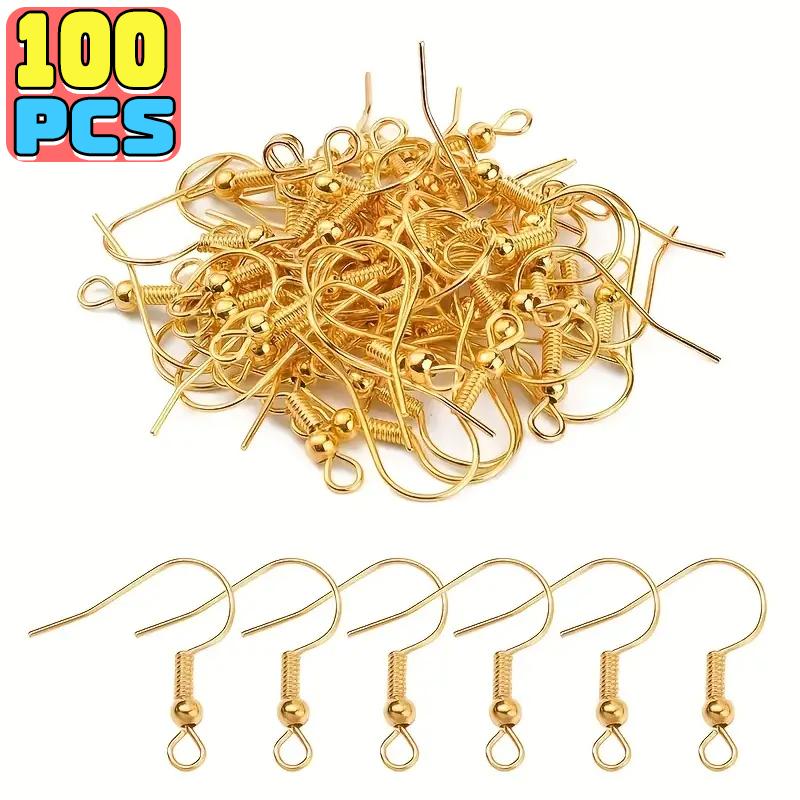 

100/500 шт. DIY Основы для сережек Застежки для сережек Крючки Нержавеющая сталь Гипоаллергенные Аксессуары для изготовления сережек Крючок Швенза