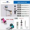 HEIGHTEN Adjustable Reel Handle with 22mm Aluminum Knob 20mm Carbon Knob for Shimano and Daiwa Arch Series Spinning Reels Aluminum Knob Black 45-50mm