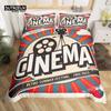 Popcorn Duvet Cover Movie Theater Food Bedding Set Microfiber Cinema Poster Comforter Cover Twin Full For Kids Teens Room Decor
