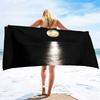 Beach Towel Moon Quick Dry Towel Sand Proof Beach Towels Super Absorbent for Travel Pool Swimming Bath Camping Yoga Gym Sports