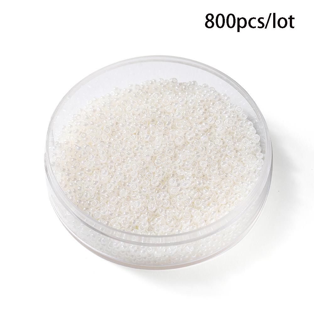 500/800Pcs/Lot 2/3mm Candy Color Glass Seed Beads Cute Bulk Small Bead Bracelet Handicraft for DIY Jewelry Making Accessories