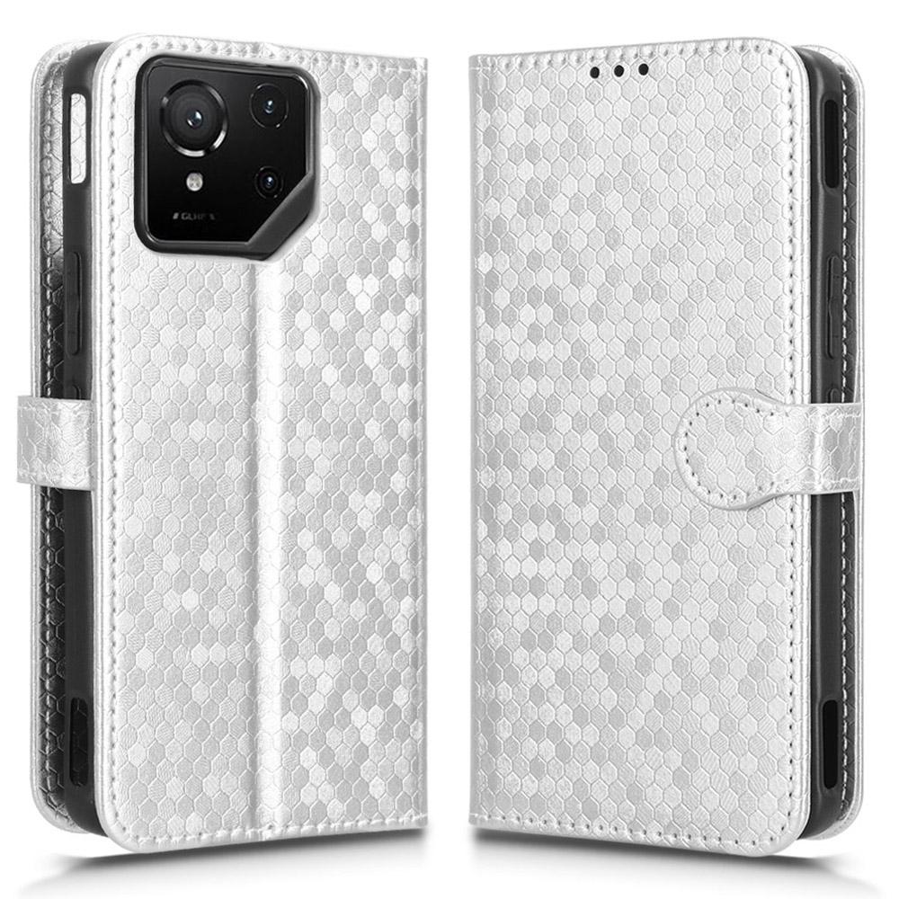 Pro Asus ROG Phone 9 5G/ROG Phone 9 Pro 5G Peněženkové pouzdro Vzor teček Ražba PU Kůže Kryt na telefon