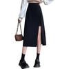 Women's Autumn 2026 High Waist A-line Skirt - Slimming Mid-length, Versatile Drape Design