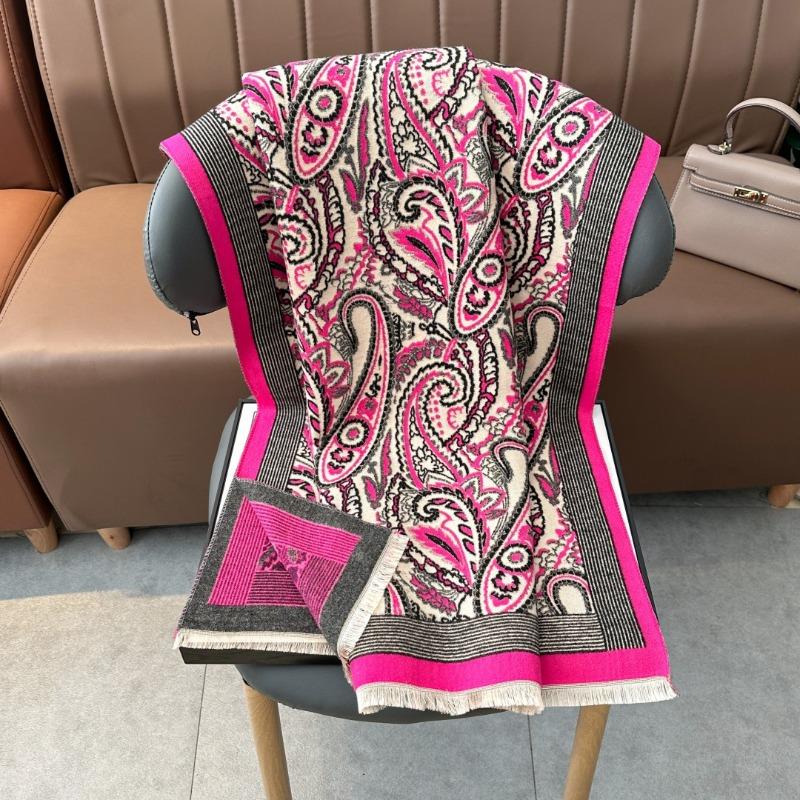 Scarf women's winter retro imitation cashmere jacquard shawl warm and thickened outer cover photo wear scarf versatile