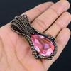 Dazzling Pink Kunzite Gemstone Handmade Copper Wire Wrap Jewelry Pendant