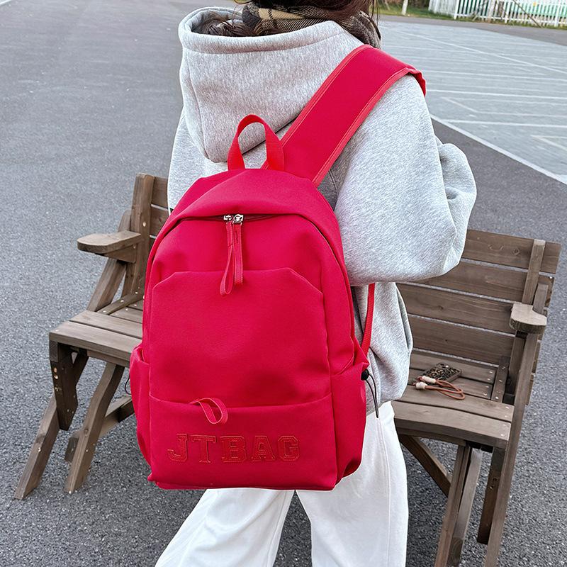 Schoolbag1011 New Simple Casual Backpack Unisex Outdoor Sports Student School Bag Large Capacity Travel Backpack