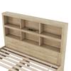 Doppelbett Holzbett 160x200cm, Stauraumbett mit 2 Schubladen und Ablagefach, Funktionsbett mit Lattenrost, Ohne Matratze
