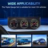 3in1 Water Temp Gauge 52MM Oil Pressure Gauge AMP Volt Meter 12V Kit Car Triple Gauge With Sensor