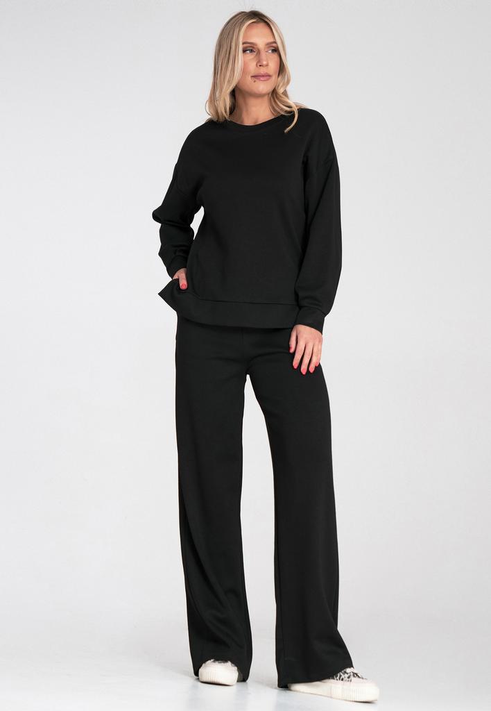 Elegancki Dres Damski - Komplet Bluza I Spodnie - Czarny M1250 R. S
