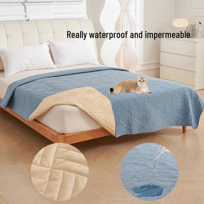 Pet Mattress Waterproof, Urine-proof Pad with Washable Non-slip Blanket and Quilted Bed Cover