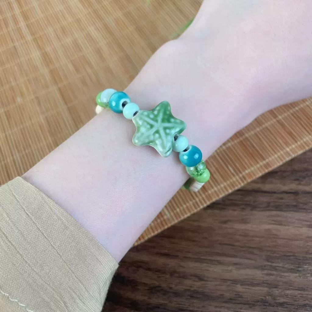 Sunflower Bracelet Starfish Ceramic Beaded Jewelry Decoration Women Gift Fashion