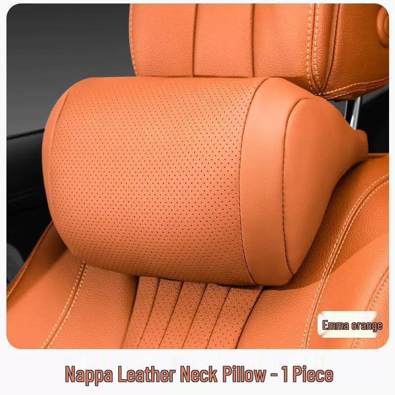 Polštářek na opěrku hlavy pro vozy BYD/Toyota/Honda/Nissan: Čtyřsezónní polštářek za krk z kůže Napa