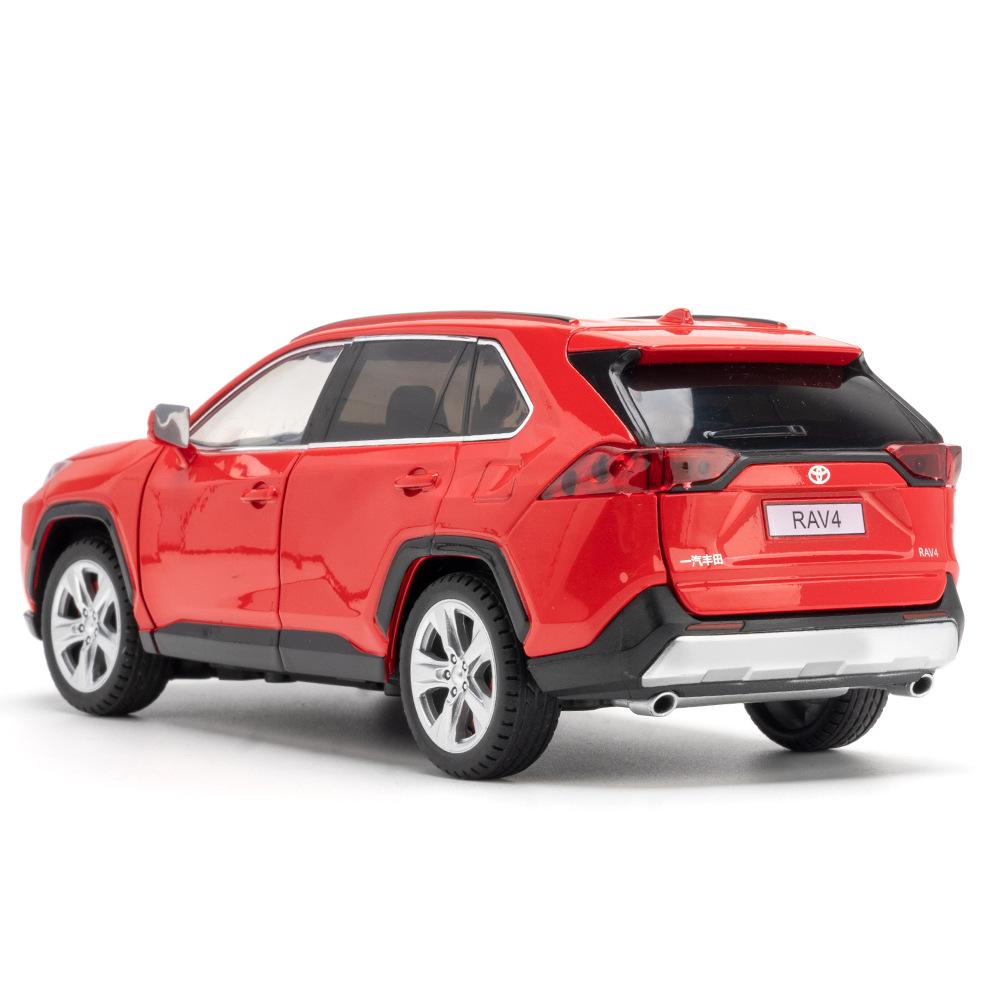 1:24 RAV4 SUV Alloy Cast Toy Car Model Sound and Light Children's Toy Collectibles Birthday gift