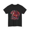 Red Dragon T-Shirt Fantasy Dragon Graphic Tee 100% Cotton