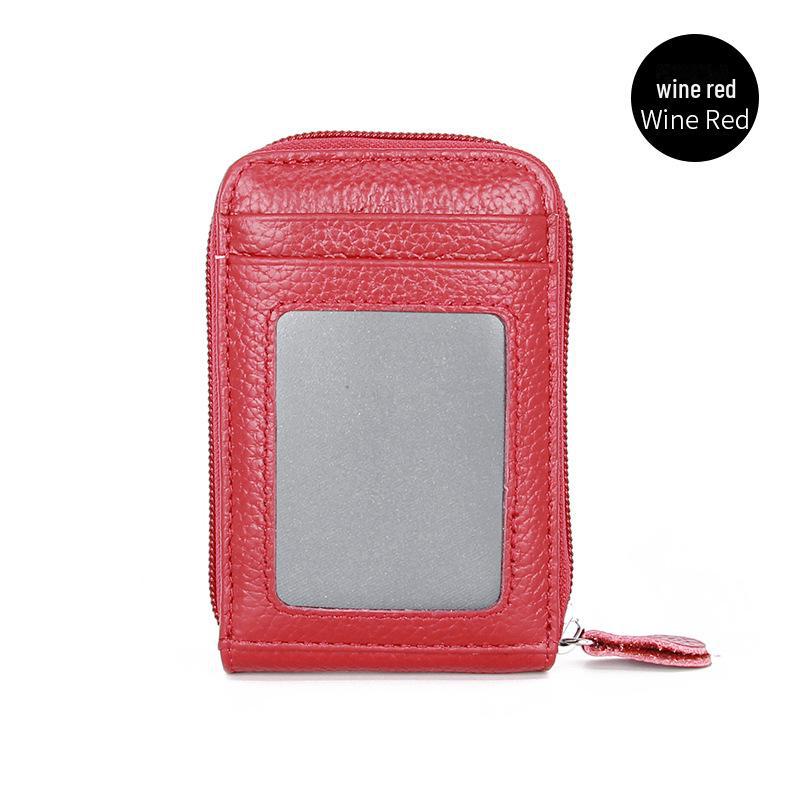 

Корейский держатель для карт RFID из коровьей кожи с защитой от кражи, прозрачным окном и несколькими слотами