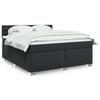 VidaXL Bed Slat Base with Mattress Black 180x200 Cm Faux Leather, Bed, Platform Bed, Panel Bed, Furniture of 3286132