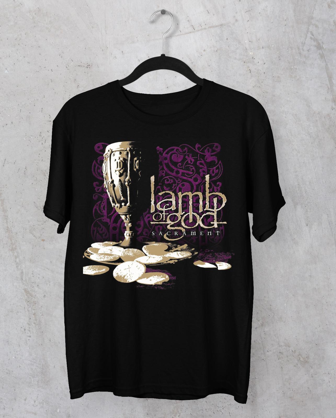 Lamb of god band Sacrament Men T-shirt Black Unisex Tee All Sizes 28 S
