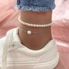 Female Heart Anklets Bracelet Sandals Foot Jewelry Leg Anklets on Foot Bracelets for Women Leg Chain Jewelry Accessories