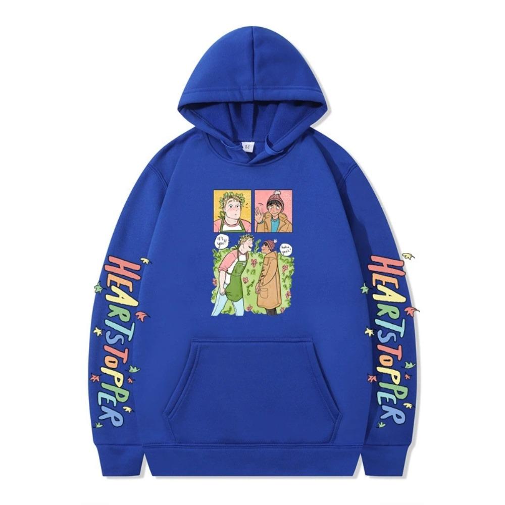 Unisex Heartstopper Hoodie Nick und Charlie Sweatshirt Grafisch Bedruckt Streetwear Hoodies für Paare Männer Frauen