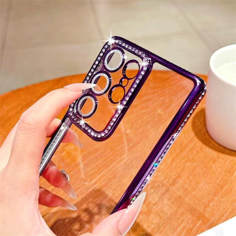 Glitter Diamant Etui for Samsung Galaxy S25 Edge S23 Ultra S24 FE A56 A36 A26 A16 A55 A35 A25 A15 A54 A34 A14 Deksel iPhone 16 15 Pro Max 14 Plus 13 12