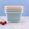 Collapsible Silicone Food Storage Container Leakproof Foldable Lunch Box with Secure Locking Lid for Easy Carry and Space Saving