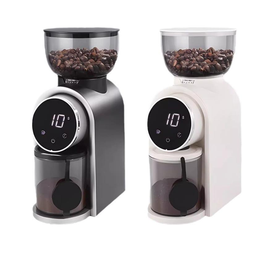 Cross-Border 110V/220V Electric Coffee Bean Grinder with 420 Steel Core – Ideal for Hand Pour Over and Espresso.