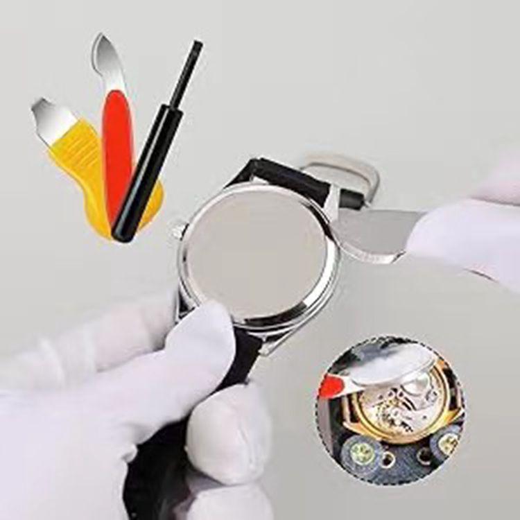 3-Piece Watch Repair Tool Set: Back Case Opener, Battery Replacement Pry Tool, Knife Opener.