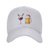 Men Women Santa Wine Glass Christmas Beer Hat Leisure  Baseball Caps Adjustable Casual Wear