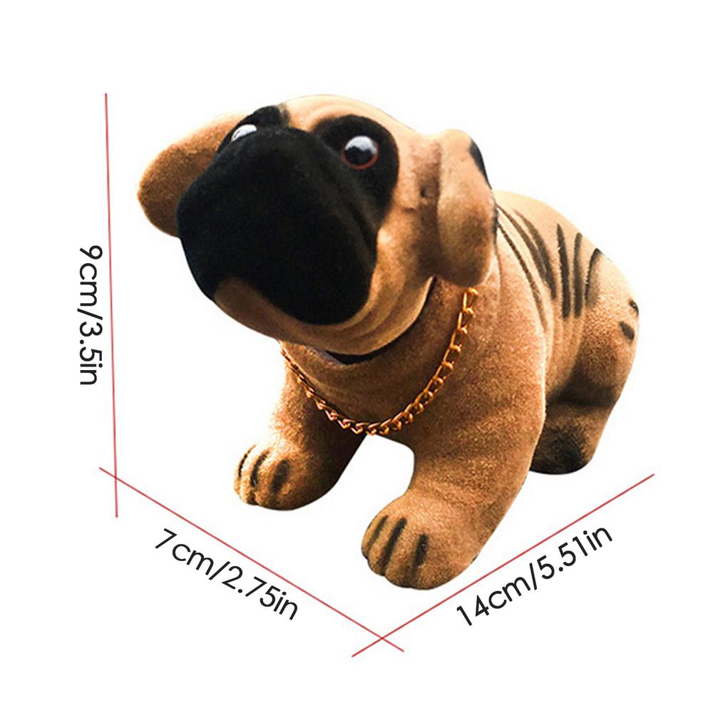 

Трясущаяся собака для автомобиля Трясущиеся статуэтки щенка Смоляные поделки для приборной панели собаки Имитация кивающей собаки Украшения Флокирование для приборной панели автомобиля коричневый