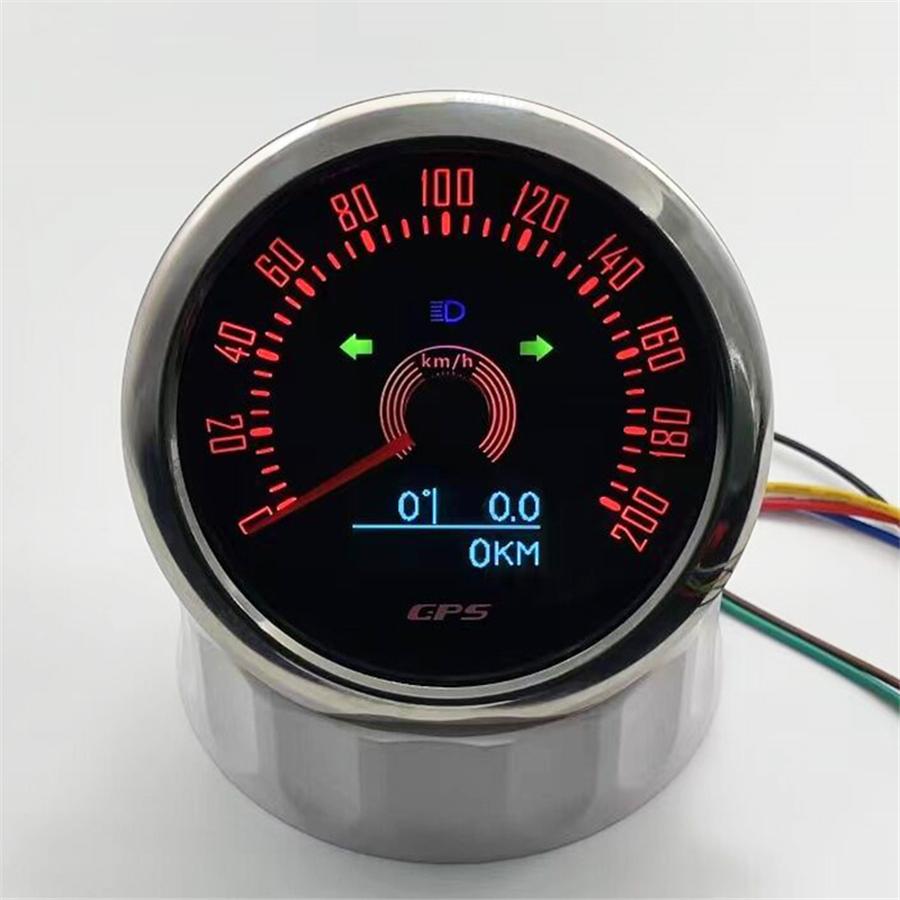 GPS Speedometer Multifunction Gauge w/ COG Trip Total Mileage 200 km/h Universal