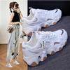 Scarpe da donna Sneakers alla moda con piattaforma in rete Scarpe in pelle Scarpe sportive casual traspiranti Socofy Scarpe basse da donna