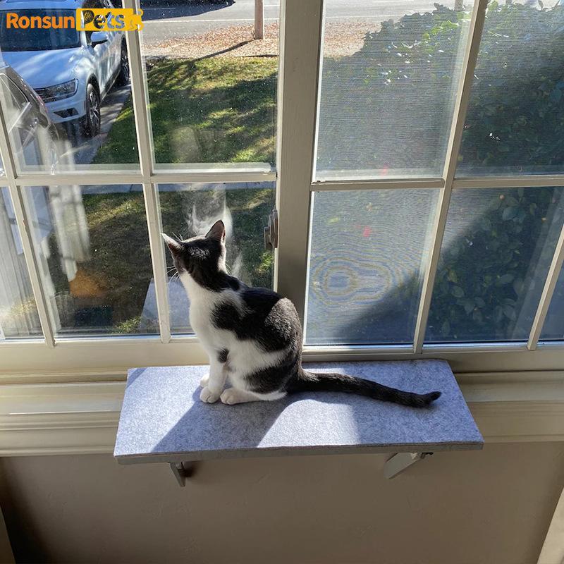 Wooden Cat Hammock Balcony Cat Bed Big Cats Couch Tower Sun Summer View Simple Nest Window Castle Pet Products Accessories