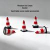 Mini Ice Cream Cone Toy - Traffic Cone and Barrier Marker Model for Kids