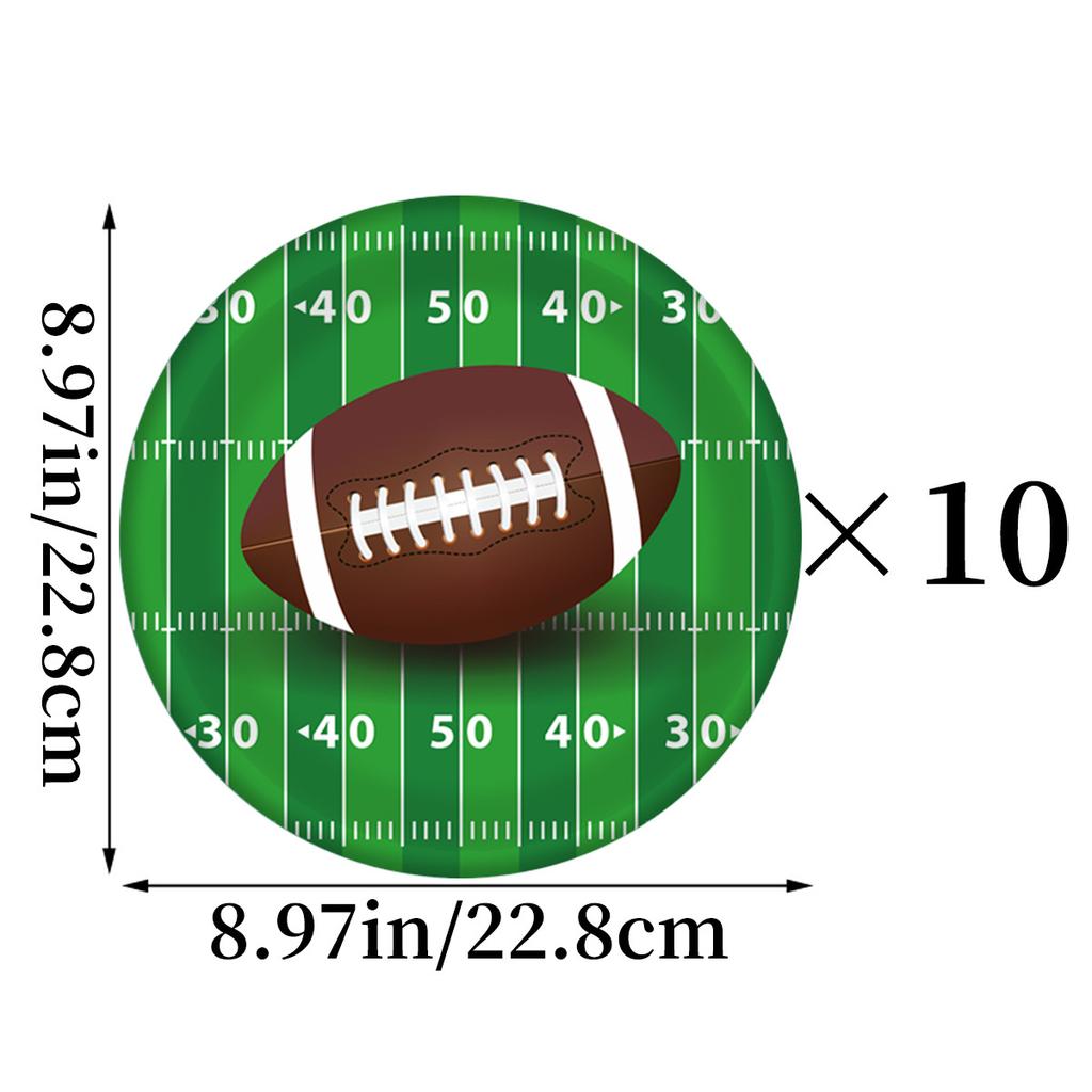 Super Bowl Birthday Theme Party Tableware American Football Paper Cup Plate Knife Fork Spoon