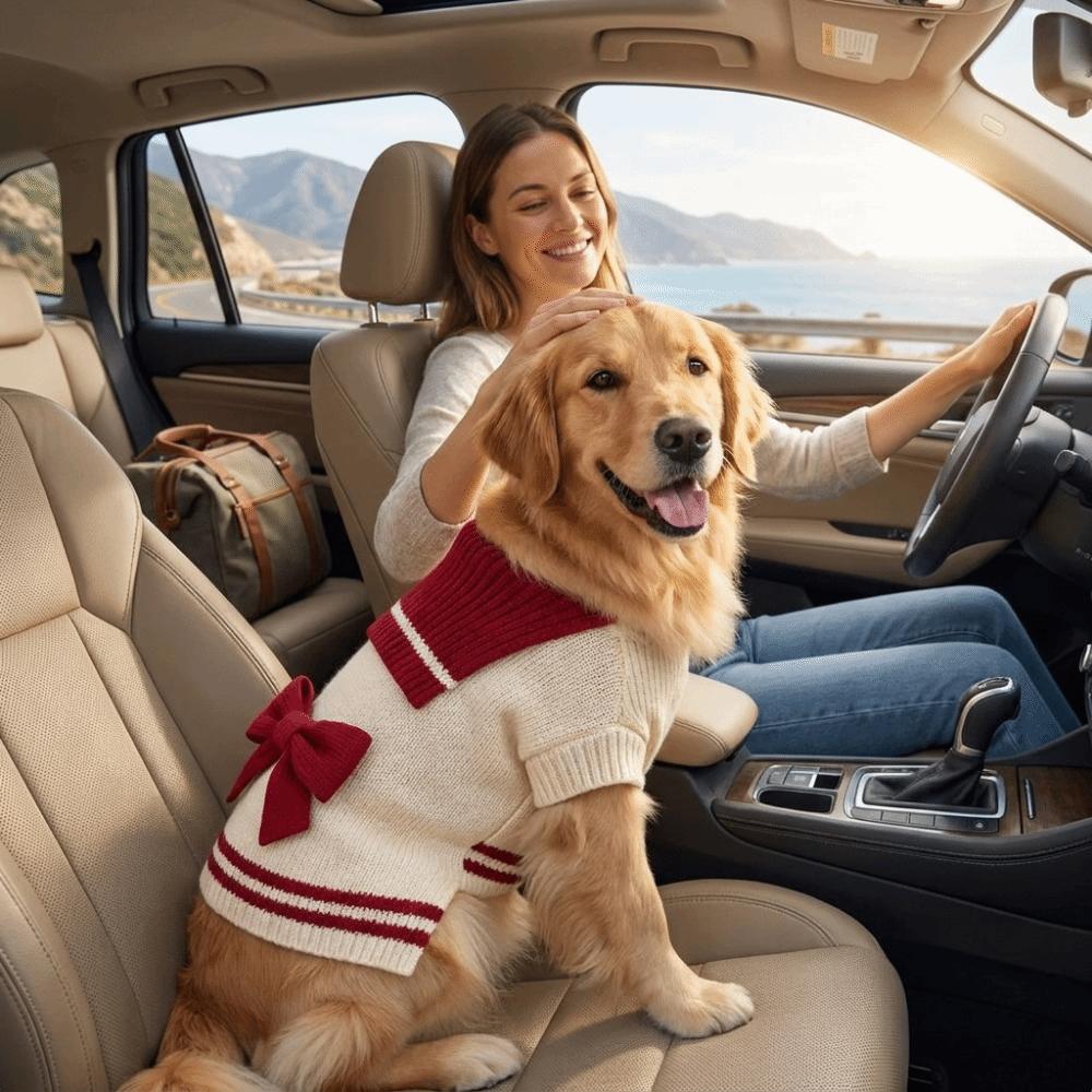 Knit Sweater Dog Sweater Dress Warm Dog Knitted Dress Fashion Dog Pullover Daily Wear